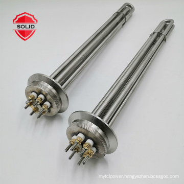 Customized Flange Threaded Tubular Rod Heating Element Flange Screw Plug Immersion Heater